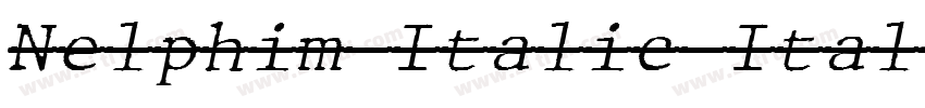 Nelphim Italic Itali字体转换